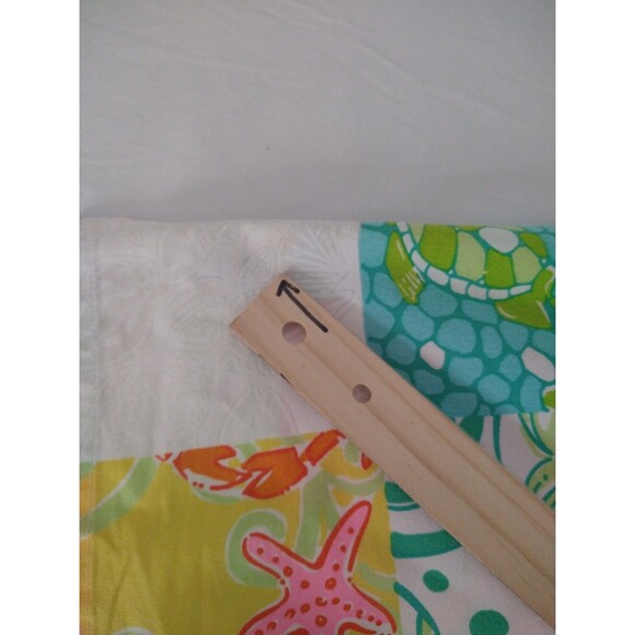 Vintage 1990s Lilly Pulitzer Skort Size 4 tropical Pink green blue Patchwork sea - Picture 3 of 12